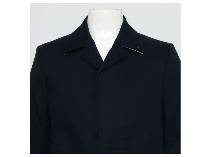 Thom Browne Balmacaan Macintosh Herrenmantel Navy Blau - Ansicht 2