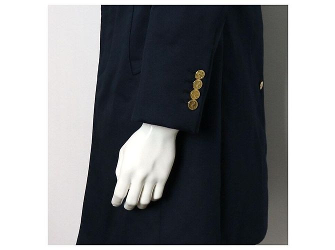Thom Browne Balmacaan Macintosh Herrenmantel Navy Blau - Ansicht 3