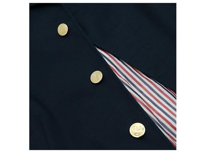 Thom Browne Balmacaan Macintosh Herrenmantel Navy Blau - Ansicht 6