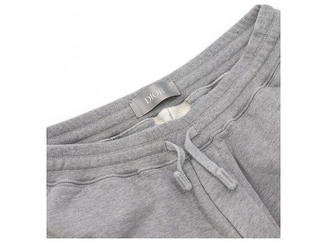 Dior Pantalones de chándal de felpa de algodón gris Castaño - vista 5