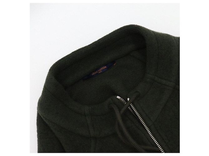 Louis Vuitton Quilted Textured Wool Men's Jacket Green - view 5