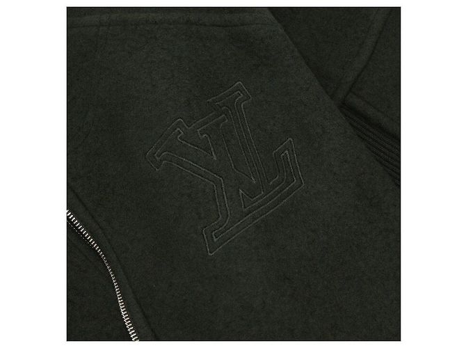 Louis Vuitton Quilted Textured Wool Men's Jacket Green - view 6