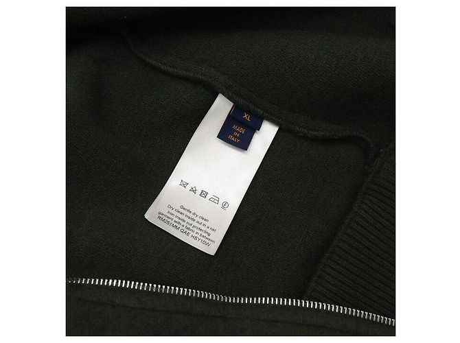 Louis Vuitton Quilted Textured Wool Men's Jacket Green - view 7