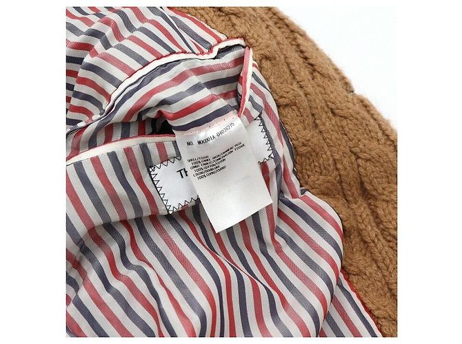 Thom Browne Camel Cable Overcoat Men's Jacket - view 8