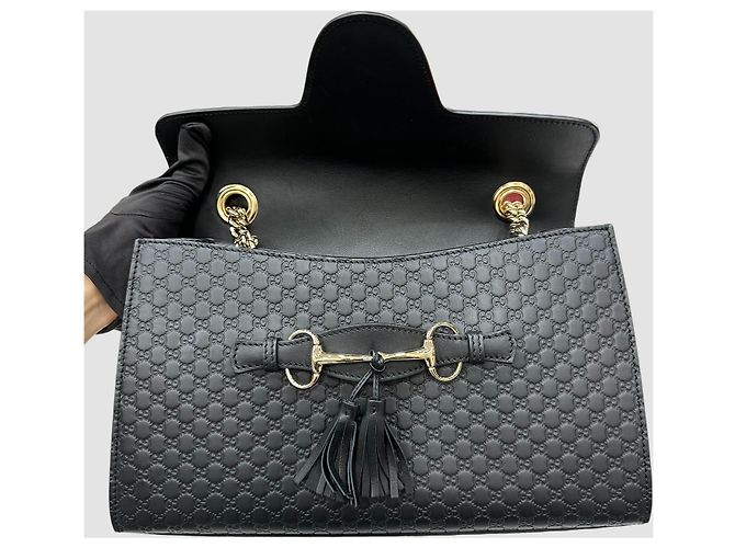 Gucci Borsa a tracolla Micro GG Shima Black Nero - vista 6