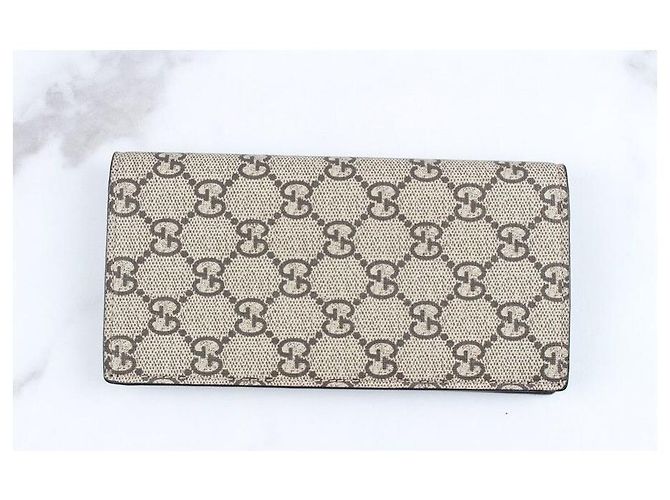 Gucci Portafoglio Lungo Serpente Marrone - vista 4