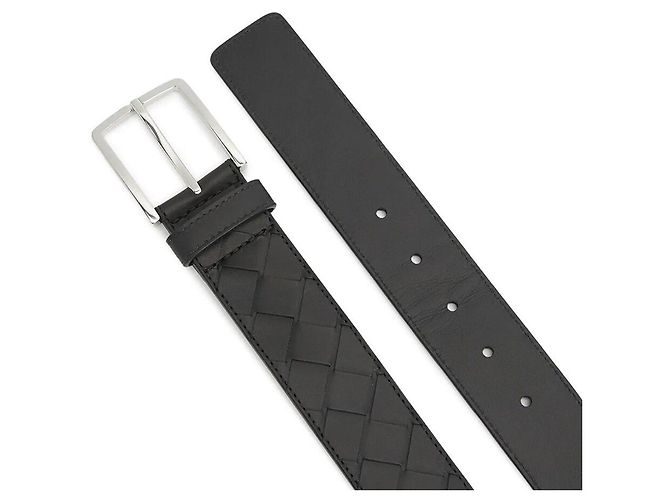 Bottega Veneta Cintura Intrecciato Nero - vista 7