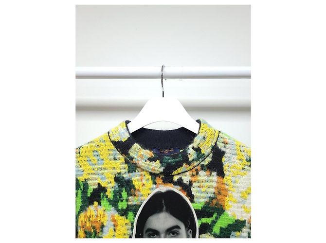 Louis Vuitton David Sims Tricô Jacquard de Flores Multicor - vista 2