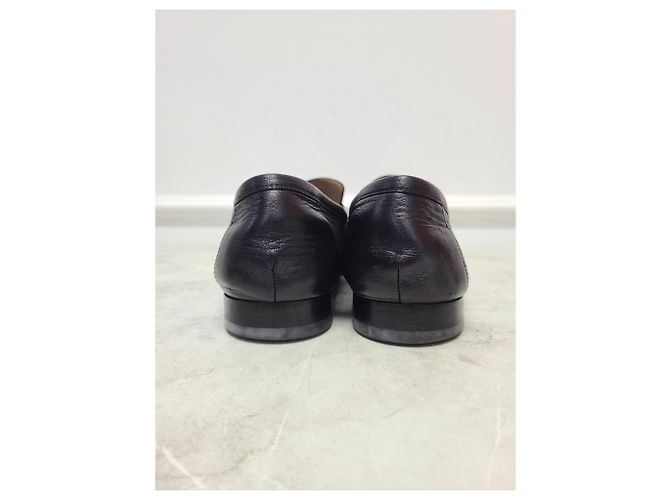 Hermès Mocassini da uomo Black Silver Logo Paris Nero - vista 6
