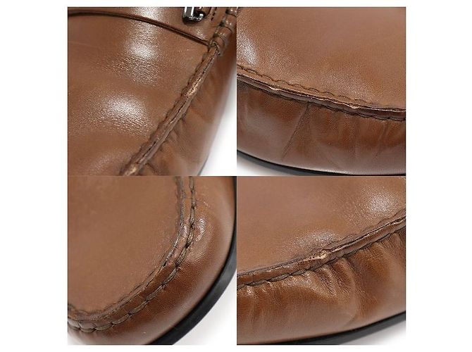 Tod's Mocassini da guida da uomo in pelle marrone Doppia FINE CITY Gommino - vista 6