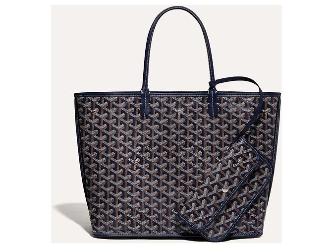 Goyard Sac Anjou PM Navy - vue 4