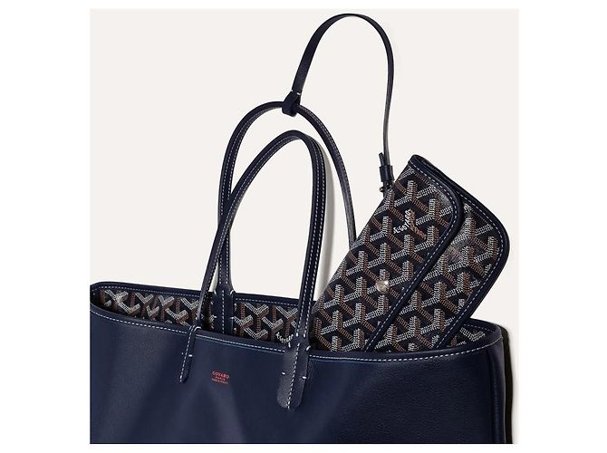 Goyard Sac Anjou PM Navy - vue 5
