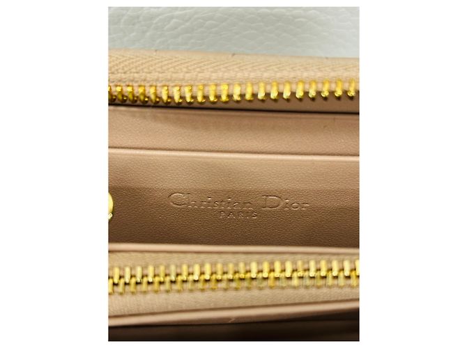 Cannage Dior Portafoglio Lady Heart Stitching Rosa Cipria - vista 8