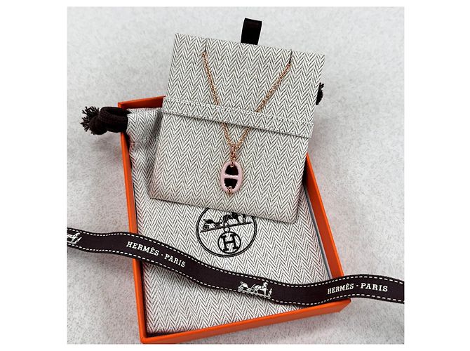 Hermès Collier Mini Maillon Or Rose/Or Rose - vue 7