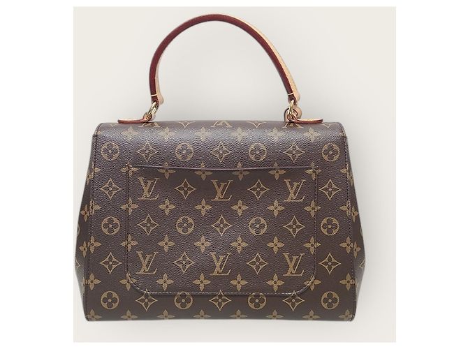 Louis Vuitton Borsa a tracolla Cluny in Monogram Canvas Glacier Blue MM Marrone - vista 7