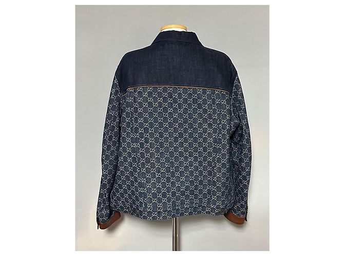 Gucci Denimjacke mit gewaschenem Logo Schwarz - Ansicht 2