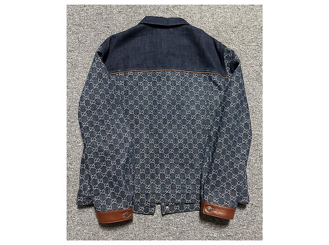 Gucci Denimjacke mit gewaschenem Logo Schwarz - Ansicht 4