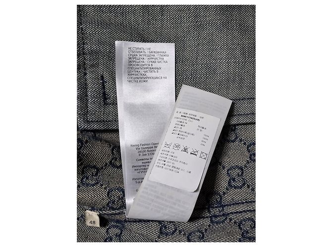Gucci Denimjacke mit gewaschenem Logo Schwarz - Ansicht 5