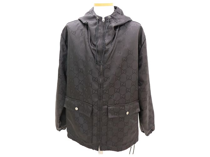 Gucci Felpa con cappuccio in nylon GG Supreme nero - vista 2