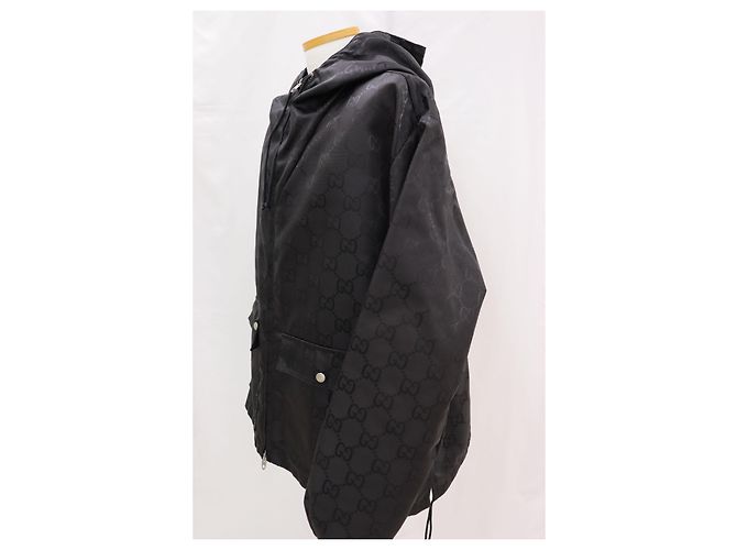 Gucci Felpa con cappuccio in nylon GG Supreme nero - vista 5
