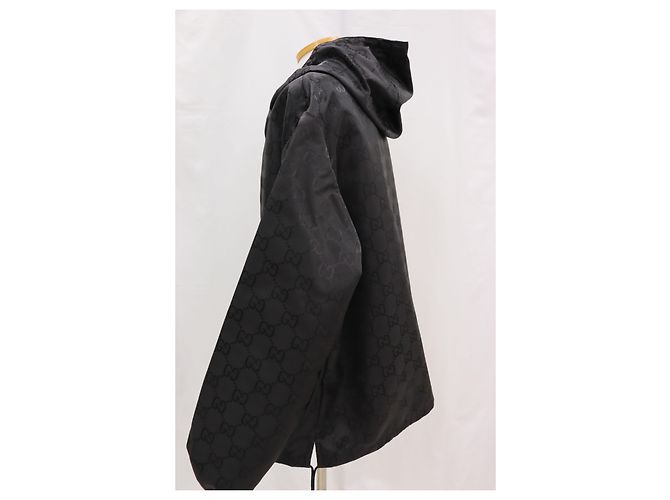Gucci Felpa con cappuccio in nylon GG Supreme nero - vista 6