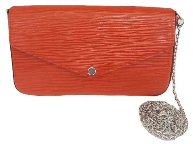 Pochette Félicie Louis Vuitton Pochette Felicie Red Epi Chain Crossbody Shoulder Bag Pink - Ansicht 2