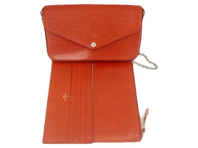 Pochette Félicie Louis Vuitton Pochette Felicie Red Epi Chain Crossbody Shoulder Bag Pink - Ansicht 4