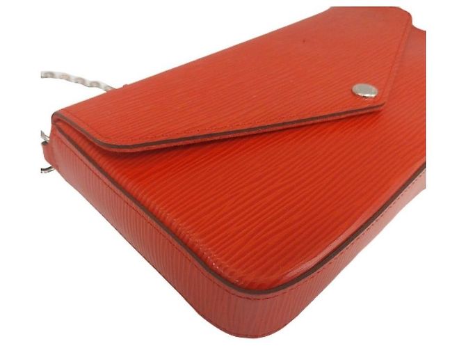 Pochette Félicie Louis Vuitton Pochette Felicie Red Epi Chain Crossbody Shoulder Bag Pink - Ansicht 7