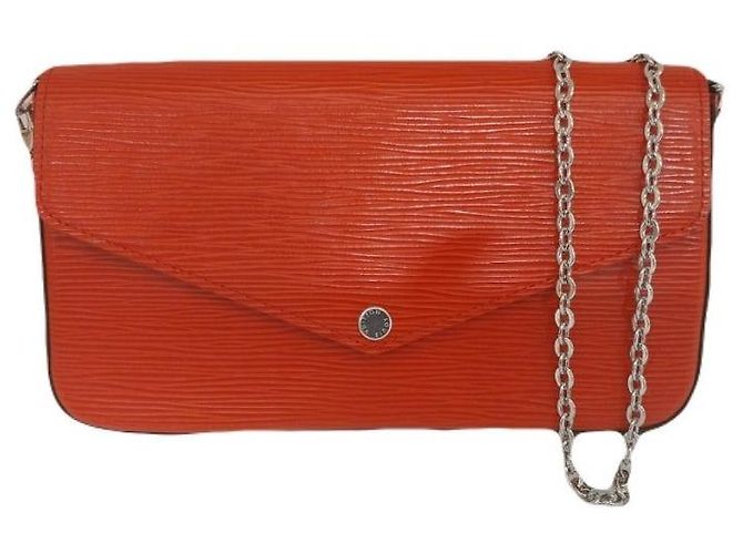 Pochette Félicie Louis Vuitton Pochette Felicie Red Epi Chain Crossbody Shoulder Bag Pink - Ansicht 9