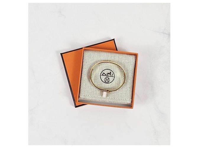 Hermès Bracciale Mini Click Kelly da donna Oro Rosa Arancione - vista 11
