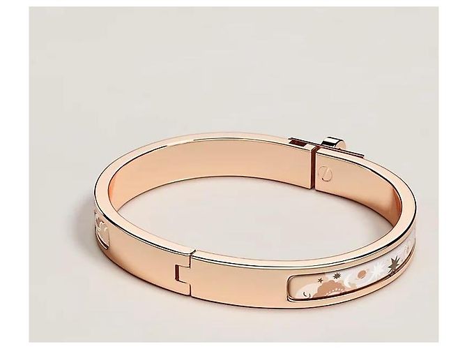 Hermès Bracciale Mini Click Kelly da donna Oro Rosa Arancione - vista 3
