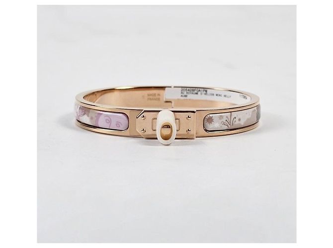 Hermès Bracciale Mini Click Kelly da donna Oro Rosa Arancione - vista 5