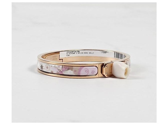 Hermès Bracciale Mini Click Kelly da donna Oro Rosa Arancione - vista 6