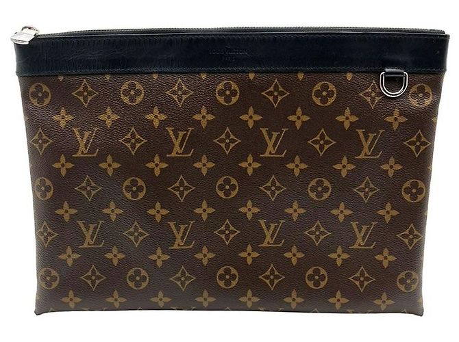 Louis Vuitton Pochette Discovery Monogram Macassar GM Clutch Multicolore - vista 3