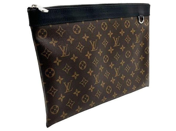 Louis Vuitton Pochette Discovery Monogram Macassar GM Clutch Multicolore - vista 5