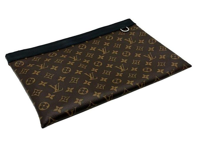 Louis Vuitton Pochette Discovery Monogram Macassar GM Clutch Multicolore - vista 6