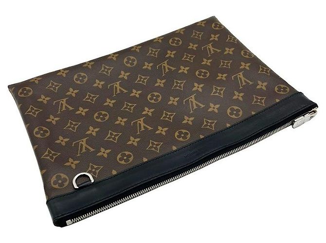 Louis Vuitton Pochette Discovery Monogram Macassar GM Clutch Multicolore - vista 7