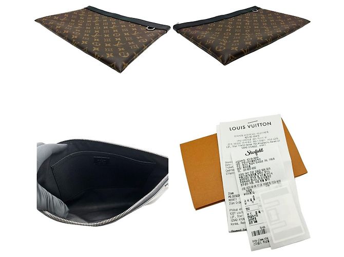 Louis Vuitton Pochette Discovery Monogram Macassar GM Clutch Multicolore - vista 8