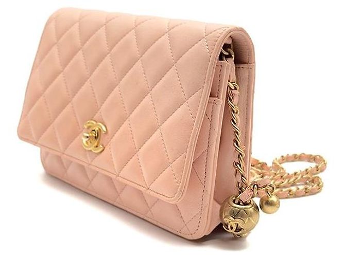 Chanel Mini borsa a tracolla WOC Golden Ball in agnello Arancione - vista 2