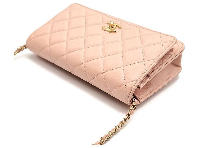 Chanel Mini borsa a tracolla WOC Golden Ball in agnello Arancione - vista 6