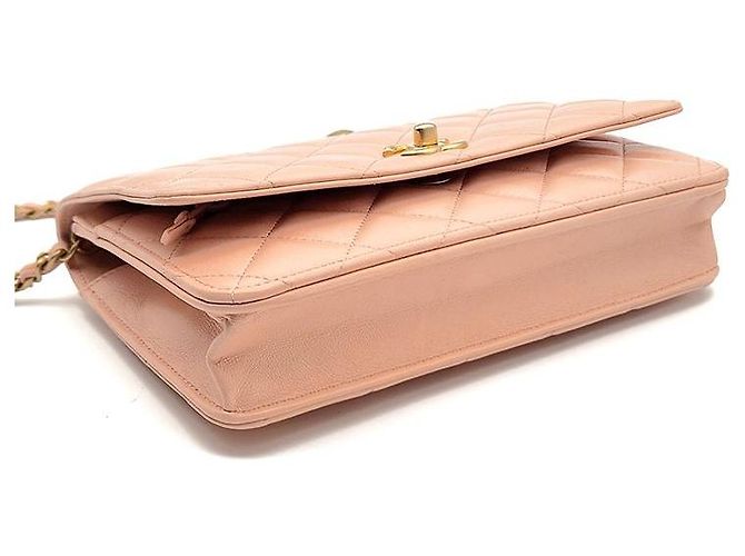 Chanel Mini borsa a tracolla WOC Golden Ball in agnello Arancione - vista 7