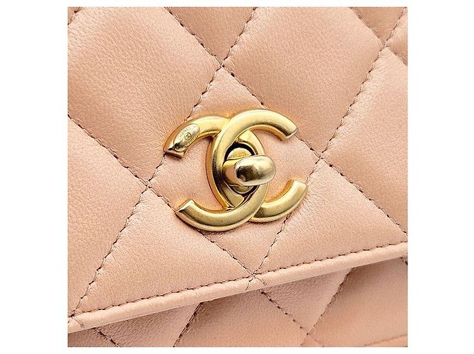 Chanel Mini borsa a tracolla WOC Golden Ball in agnello Arancione - vista 8