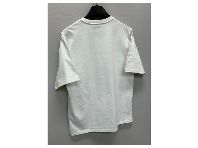 Prada Baumwoll-T-Shirt mit Dreieckslogo Silber - Ansicht 7