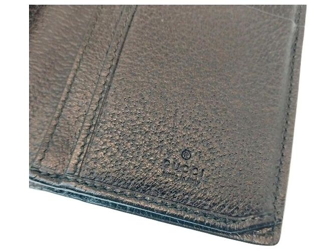 Gucci Portafoglio lungo in pelle GG Marmont con scomparto per documenti Nero Logo Oro Marmont - vista 4