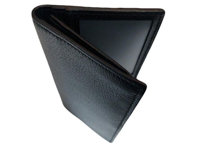 Gucci Portafoglio lungo in pelle GG Marmont con scomparto per documenti Nero Logo Oro Marmont - vista 6