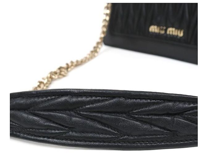Miu Miu Borsa a Spalla Confidential Matera Nera Nero - vista 5
