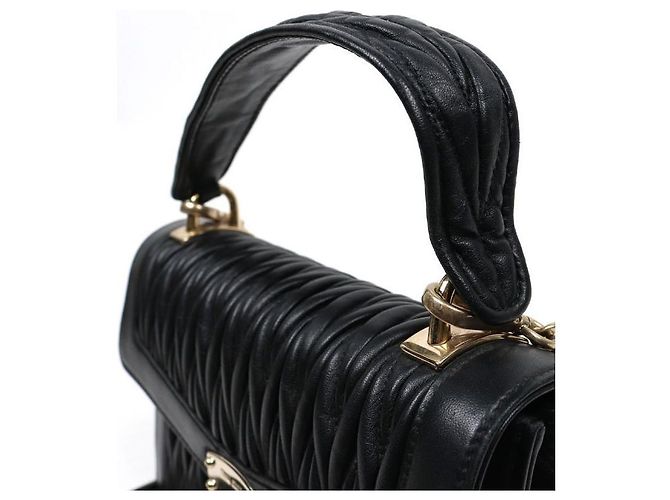 Miu Miu Borsa a Spalla Confidential Matera Nera Nero - vista 6