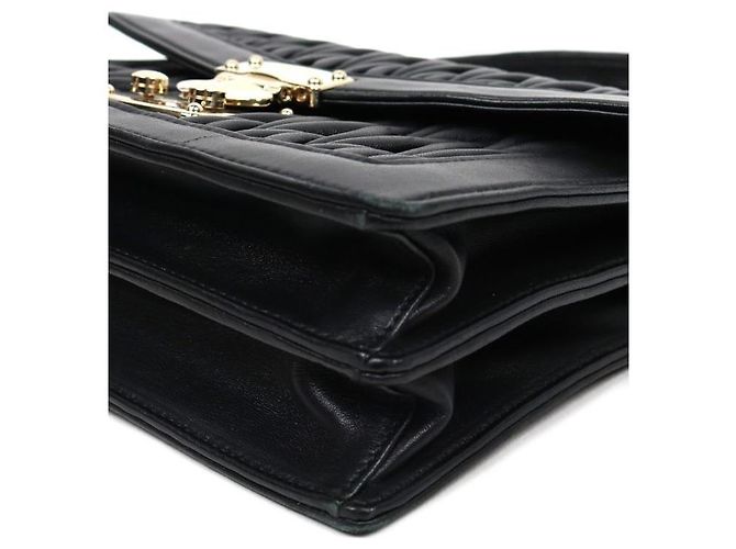 Miu Miu Borsa a Spalla Confidential Matera Nera Nero - vista 8