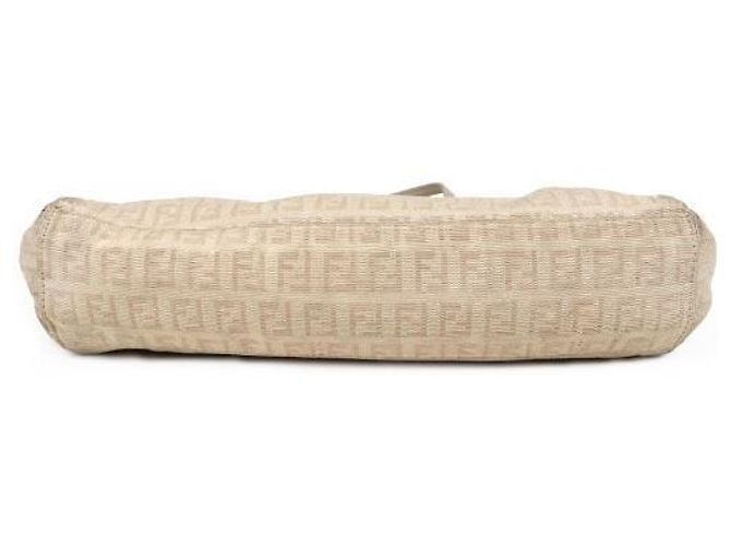 Fendi Borsa shopper a spalla in tela grigia Marrone - vista 4