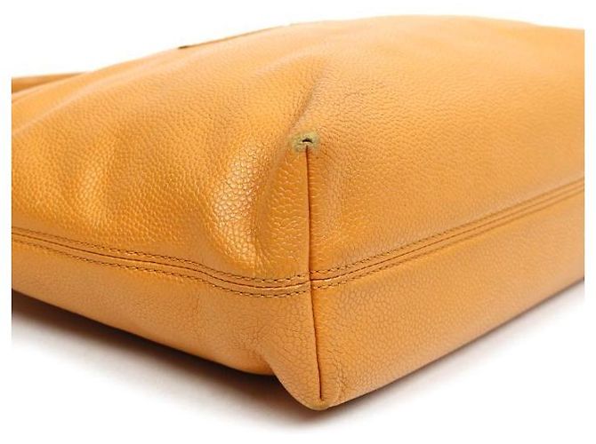 Chanel Borsa a tracolla Big CC in caviar giallo - vista 5